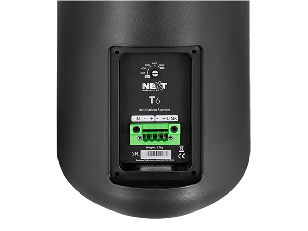 T6, Black (Pair) | NEXT Audio 