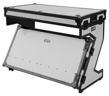 Ultimate Flight Case Portable Z-Style DJ Table White Plus (Wheels) | UDG Gear 