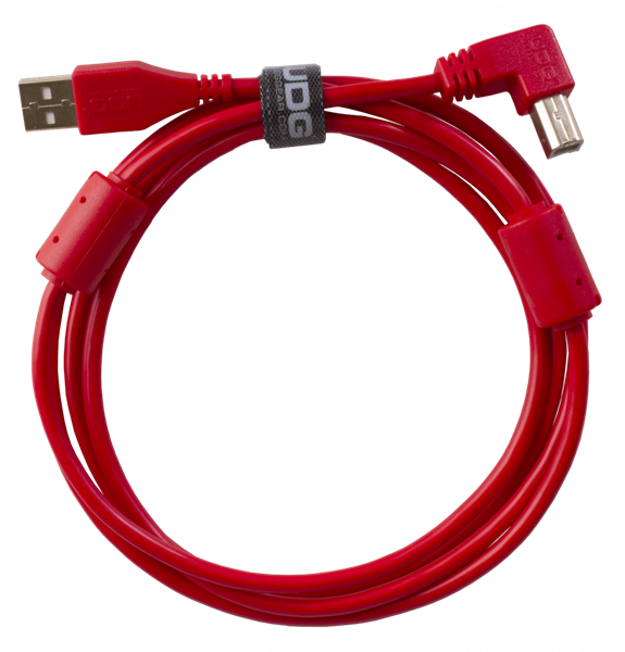 Ultimate Audio Cable USB 2.0 A-B Red Angled 1m | UDG Gear 