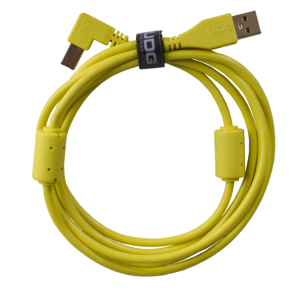 Ultimate Audio Cable USB 2.0 A-B Yellow Angled 2m | UDG Gear 