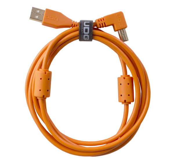 Ultimate Audio Cable USB 2.0 A-B Orange Angled 2m | UDG Gear 
