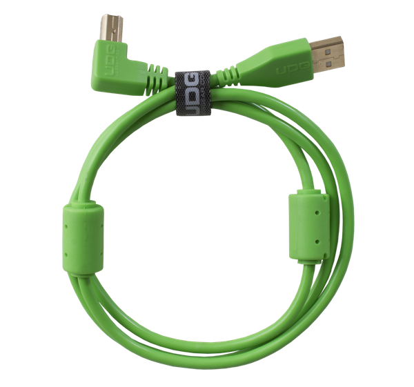 Ultimate Audio Cable USB 2.0 A-B Green Angled 2m | UDG Gear 