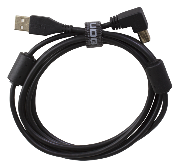 Ultimate Audio Cable USB 2.0 A-B Black Angled 2m | UDG Gear 