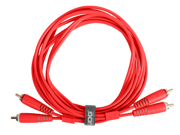 Ultimate Audio Cable Set RCA - RCA Red Straight 1,5m | UDG Gear 