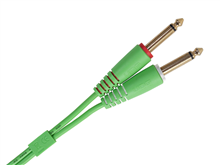 Ultimate Audio Cable Set 1/4'' Jack - 1/4'' Jack Green Straight 1,5m | UDG Gear 