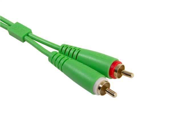 Ultimate Audio Cable Set RCA - RCA Green Straight 3m | UDG Gear 