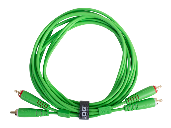Ultimate Audio Cable Set RCA - RCA Green Straight 3m | UDG Gear 