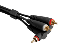 Ultimate Audio Cable Set RCA Straight - RCA Angled Black 3m | UDG Gear 