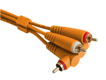 Ultimate Audio Cable Set RCA Straight - RCA Angled Orange 3m | UDG Gear 