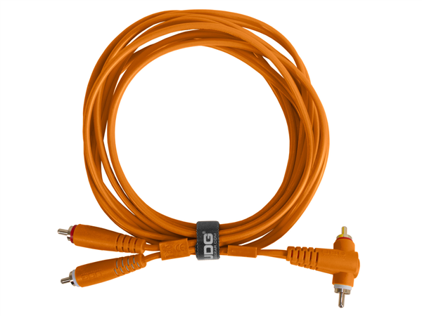 Ultimate Audio Cable Set RCA Straight - RCA Angled Orange 3m | UDG Gear 