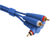 Ultimate Audio Cable Set RCA Straight - RCA Angled Blue 3m | UDG Gear 