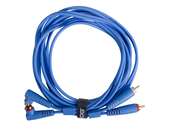 Ultimate Audio Cable Set RCA Straight - RCA Angled Blue 3m | UDG Gear 