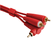 Ultimate Audio Cable Set RCA Straight - RCA Angled Red 3m | UDG Gear 