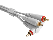 Ultimate Audio Cable Set RCA Straight - RCA Angled White 3m | UDG Gear 