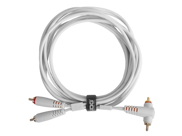 Ultimate Audio Cable Set RCA Straight - RCA Angled White 3m | UDG Gear 