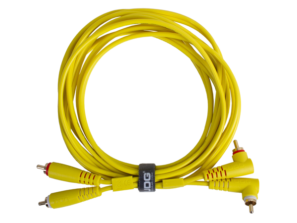 Ultimate Audio Cable Set RCA Straight - RCA Angled Yellow 3m | UDG Gear 