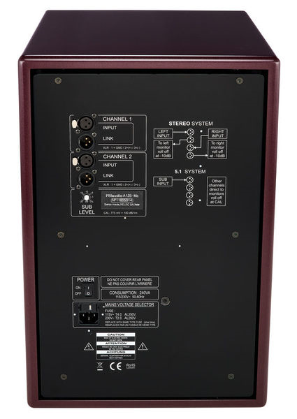 A125-M SUB Studio red | PSI Audio 