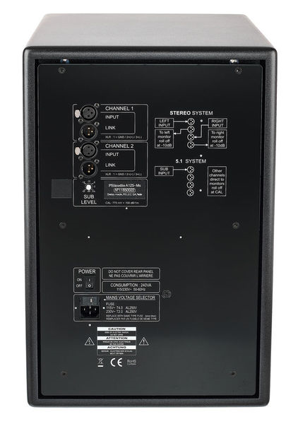 A125-M SUB Metal black | PSI Audio 