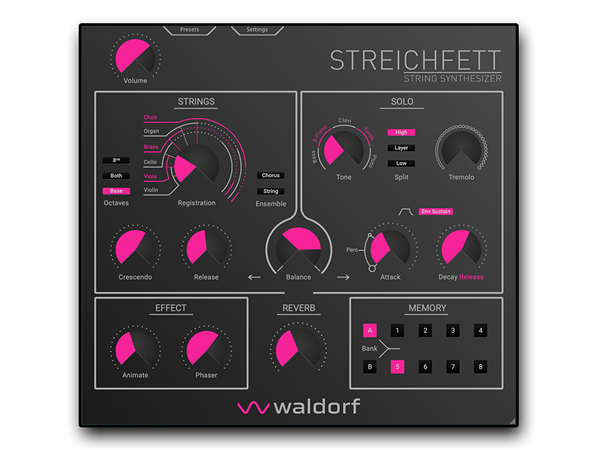 Streichfett Plugin | Waldorf 