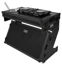 Ultimate Flight Case Portable Z-Style DJ Table Black Plus (Wheels) | UDG Gear 