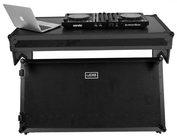 Ultimate Flight Case Portable Z-Style DJ Table Black Plus (Wheels) | UDG Gear 