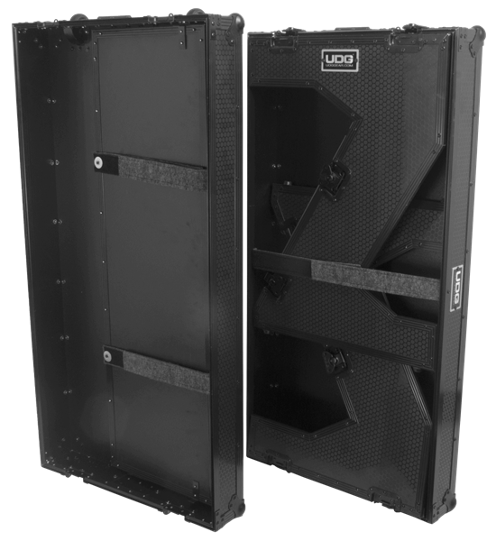 Ultimate Flight Case Portable Z-Style DJ Table Black Plus (Wheels) | UDG Gear 